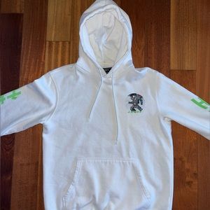 Forever 21 White Anime Graphic Hoodie (Size: S)